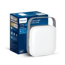 PHILIPS Ioniq 5W Portable Emergency Rechargeable LED Lantern | 3 Step Dimming Fast Charging Emergency Light for Power Cuts | Shape: Square , Colour: Grey...