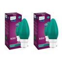 Philips LED Deco Green 0.5W Glass Candle (Pack of 2)...
