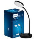 PHILIPS Opus 5W LED Table Lamp | Rechargeable LED Desk/Table Lamp for Study and Office Use | Black, Pack of 1...