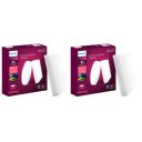 Philips Polycarbonate 6-Watt Square Surface Full Glow (Pack of 2)...