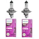 Philips Rally Pro H4 Headlight Bulb Set of 2, P43t 12V 100/90W | High Performance Super Bright and Durable Halogen Light Bulbs for Car...