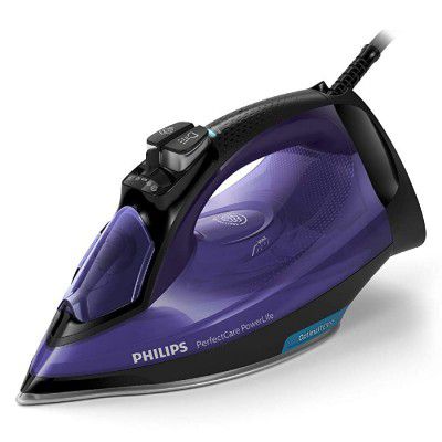 PHILIPS (Renewed) Perfect Care Power Life Steam Iron GC3925/34, Purple & Black, Medium