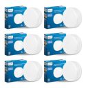 PHILIPS Rimless Full Glow 22-watt Round LED Surface Downlighter | Surface LED Downlight for Ceiling | LED Ceiling Light for Home & Hall | Cool Day Light | Pack of 6...