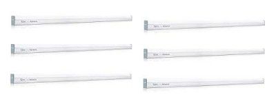 Philips Slimline Advance 25-Watt 2500-lumen Metal Batten Tubelight (Pack of 6) (Warm White) (Study Room Specialist)