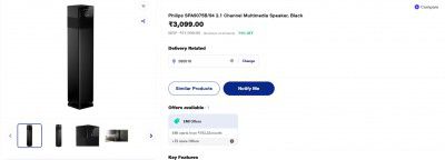 Reliance Digital Loot : Philips SPA9075B/94 2.1 Channel Multimedia Speaker, Black
