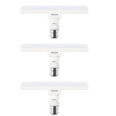 Philips Stellar Bright 10W B22 LED T-Bulb Cool Day Light Pack of 3