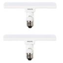 Philips Stellar Bright 10W LED T-Bulb, Base: E27 (Warm White), Pack of 2...