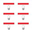 Philips T-bulb Rangoli B22 5-Watt LED Bulb (Pack of 6, Red)...