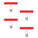 Philips T-Bulb Rangoli B22 5-Watt LED Bulb (Pack of 4, Red)...