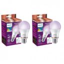 Philips WiZ 10W E27 Wi-Fi & Bluetooth LED Smart Bulb with Music Sync, Compatible with Amazon Alexa & Google Assistant, 16 Million Colours & Motion Sensing Technology | Pack of 2...