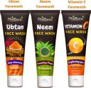 Phillauri Facewash Combo Neem, Ubtan and Vitamin C Face Wash  (180 ml)...