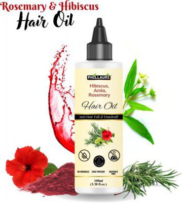 Phillauri Rosemary & Hibiscus Hair Oil for Hair Fall Control And Dandruff Control Hair Oil  (100 ml)