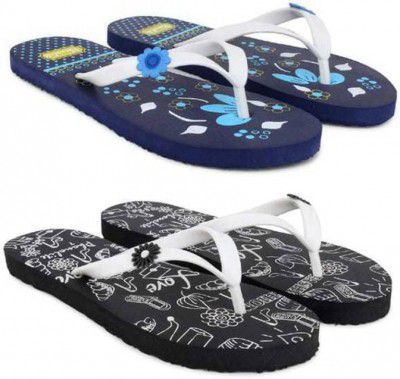 Phonolite  printed Daily use Hawaii chappal,slipper,flip flop for women and girls Women Slippers  (Multicolor , 6)