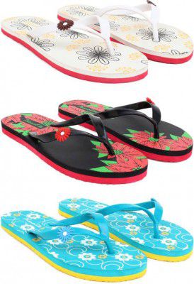 Phonolite Womens Casual comfort stylish trending combo slippers (Pack of 3) Flip Flops