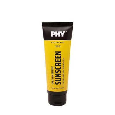 Phy Daily Skin Defense Sunscreen SPF 45 Protects from sun damage Niacinamide Cream Great for daily use Suitable for all skin types 75 ml