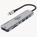 PiBOX India - USB C Hub Dock- 7 in 1 with 4K 30HZ HDCP Compliant, Aluminum Type C Adapter...
