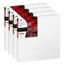 PICASSO Pre Stretched Primed Cotton Canvas with Wooden Frame for Painting Acrylic, White,...
