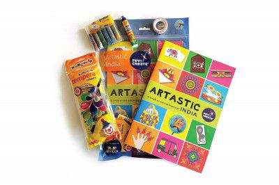 Pidilite Fevicreate Indian Artastic kit, Art & Craft Kit, Paper craft DIY Artist Kit for Kids and Adults - Return Gift 7 Year & Above