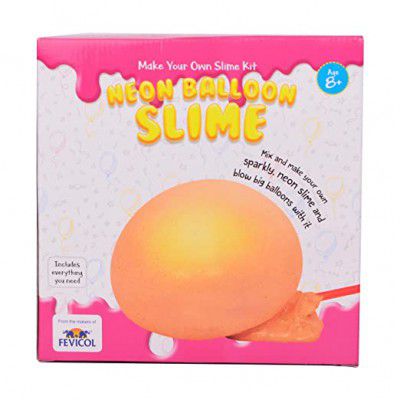 Pidilite Paper Fevi Create Make Your Own Neon Balloon Slime Kit Toy, Multicolour