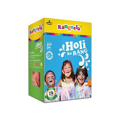 Pidilite Rangeela Holi Ke Rang - 4 Shades Gulal Natural Holi Colours Non Toxic Colors, 300g