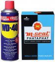 Pidilite WD-40, Multipurpose Spray, Rust Remover, Hinge Lubricant,and Cleaning Agent, 420ml (341g) & M-Seal Phataphat Fast Curing Epoxy Compound Putty Sealant Adhesive for Leakage...