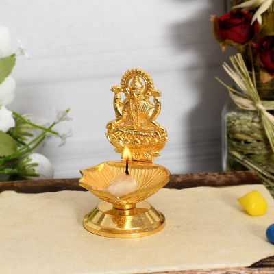 Piepot Brass Kuber Lamp Gaja Lakshmi Diya (Pack of 1)