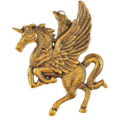 Piepot Metal Flying Angel Horse Statue Wall Hanging