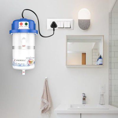 Piercell™ 1l Instant Portable Water Heater/geyser for Use Home, Office, Restaurant, Labs, Clinics, Saloon, Beauty Parlor nstant Running Water Heater ABS Plastic, Auto Cut Off and Manual Reset