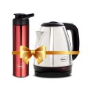 Pigeon 1.5 litre Hot Kettle and Stainless Steel Water Bottle Combo...