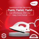 Pigeon 1000 Watts Dry Iron Greblon Dual Non Sick Sole Plate with German Coating Technology...