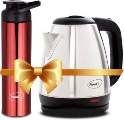 Pigeon 14913 Electric Kettle with Bottle (1.5 L, Silver)