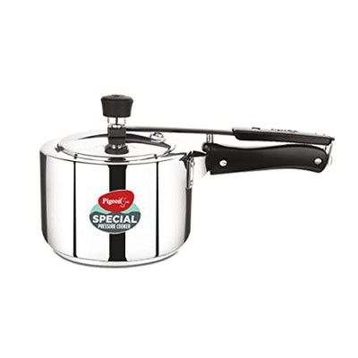 Pigeon by Stovekraft 2 Litre Special Stainless Steel Inner Lid Induction Base Pressure Cooker (Silver) BIS Certified