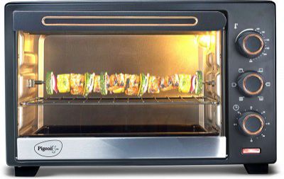 Pigeon 25-Litre with Rotisserie Oven Toaster Grill (OTG) (19003847/19003848, Black)