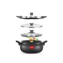 Pigeon by Stovekraft All in One Ceramic Super Outer Lid Cooker, 5 Liters, Black/Transparent - Aluminium & Stainless Steel...
