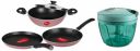 Pigeon Aluminium Cookware Set with Lid and 3 Blades Chopper...