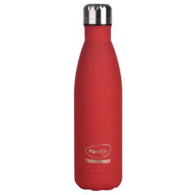 Pigeon by Stovekraft Aqua Scarlet Stainless Steel Double Walled Leak Proof Thermos Water Bottle 500 ml (Red) (1 Year Warranty)