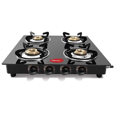 Pigeon Aster Gas Stove 4 Burner with High Powered Brass Burner (14297)