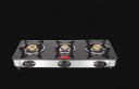 Pigeon Ayush 3 Burner Toughened Glass Gas Stove (Unique Pan Support, 14336, Black)...