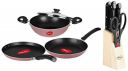 Pigeon Basics Non stick Aluminium Non Induction Base Cookware - 6 Piece Set...