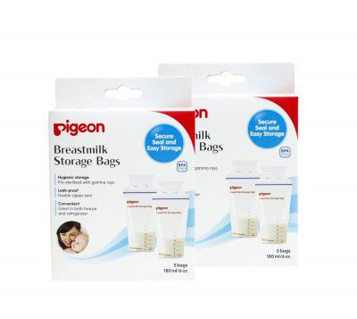 Pigeon Breast Milk Storage Bag Combo | Pack of 2 (10 Pieces) 