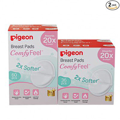 Pigeon Breast Pads Comfy Feel, White, 96 Count (Y001)