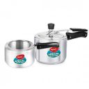 Pigeon by Stovekraft 14456 Induction Base Inner Lid Aluminium Pressure Cooker, 3L, Silver...