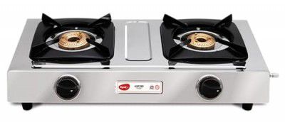 Pigeon By Stovekraft Aspire Stainless Steel Gas Stove 2 Burner 2 Year Warranty