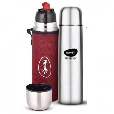 Pigeon by Stovekraft Bullet Stainless Steel Vaccum Insulated Flask for Hot and Cold (1000 ml)