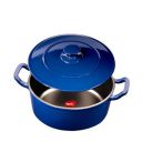 Pigeon by Stovekraft Cast Iron Casserole with Cast Iron Lid | Medium, 24 cm | Enamel Coated | Luxurious Mirror Finish...