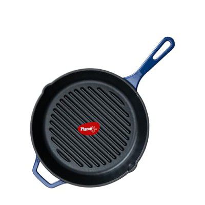 Pigeon by Stovekraft Cast Iron Grill Pan, 25 cm