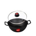 Pigeon by Stovekraft Cast Iron Kadai with Glass Lid | Small, 20 cm  Bring Back...