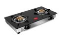 Pigeon by Stovekraft Favourite Glass Top 2 Burner Gas Stove, Manual Ignition (Black)...