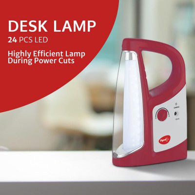 Pigeon by Stovekraft Gleam LED Rechargeable Emergency Lamp with 1600 mAH and 50 Hours of Backup time (Red)
