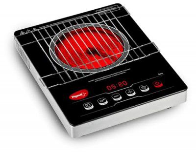 Pigeon by Stovekraft Infrared Cook & Grill 2000 Watts Induction Stove, Black | Universal Cookware compatibility | Advanced timer control | Auto shut - off | Tandoor Grill